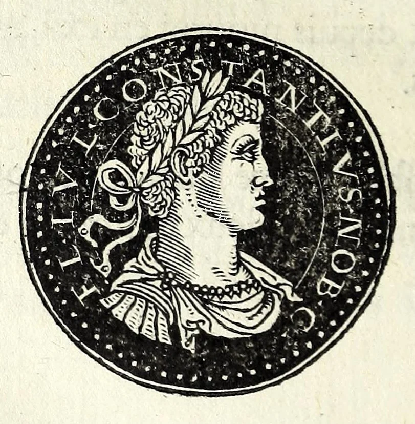 An illustration from Epitome dv thresor des antiqvitez, c'est à dire, Pourtraits des vrayes medailles des empp. tant d'Orient que d'Occident, 1553, leaf 366