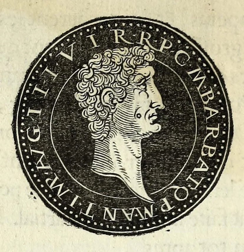 An illustration from Epitome dv thresor des antiqvitez, c'est à dire, Pourtraits des vrayes medailles des empp. tant d'Orient que d'Occident, 1553, leaf 40
