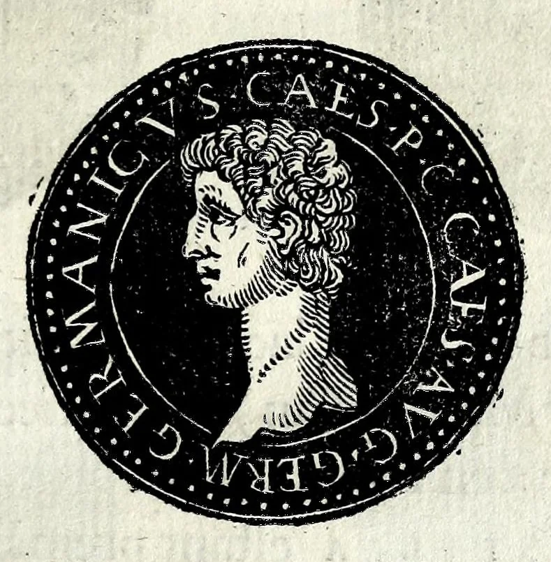 An illustration from Epitome dv thresor des antiqvitez, c'est à dire, Pourtraits des vrayes medailles des empp. tant d'Orient que d'Occident, 1553, leaf 59