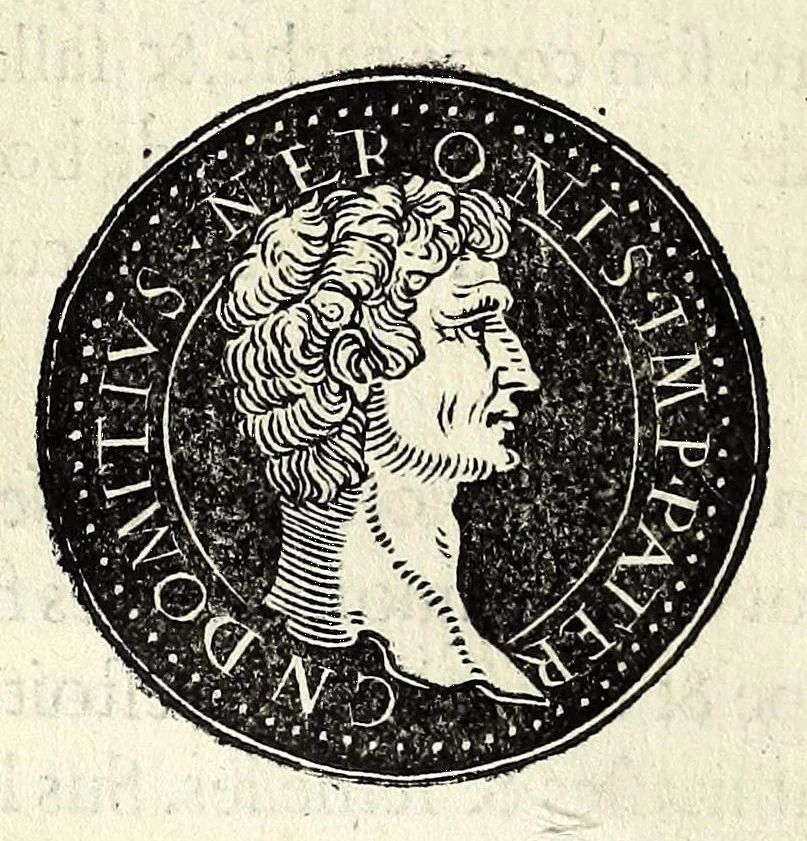 An illustration from Epitome dv thresor des antiqvitez, c'est à dire, Pourtraits des vrayes medailles des empp. tant d'Orient que d'Occident, 1553, leaf 72