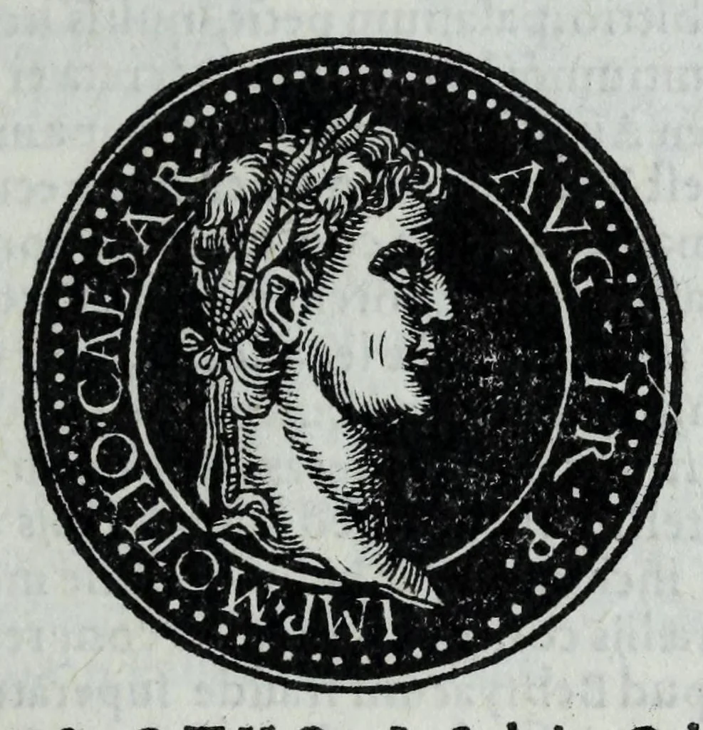 An illustration from Epitome thesavri antiqvitatvm, hoc est, Impp. Rom. orientalivm et occidentalivm iconum : ex antiquis numismatibus quam fidelissime deliniatarum, ex Musaeo Iacobi de Strada mantuani antiquarij, 1557, leaf 119