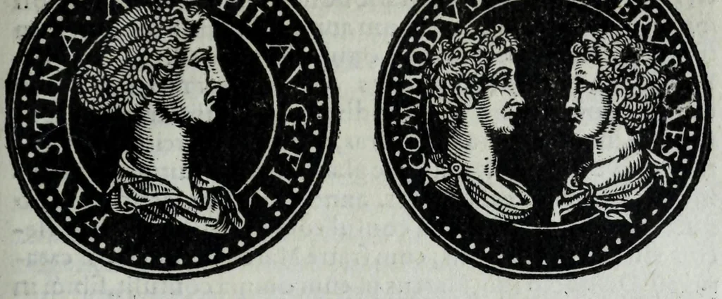 An illustration from Epitome thesavri antiqvitatvm, hoc est, Impp. Rom. orientalivm et occidentalivm iconum : ex antiquis numismatibus quam fidelissime deliniatarum, ex Musaeo Iacobi de Strada mantuani antiquarij, 1557, leaf 159
