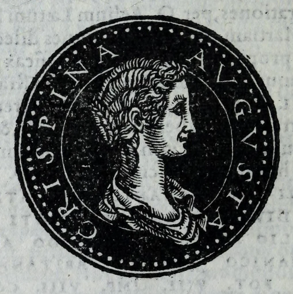 An illustration from Epitome thesavri antiqvitatvm, hoc est, Impp. Rom. orientalivm et occidentalivm iconum : ex antiquis numismatibus quam fidelissime deliniatarum, ex Musaeo Iacobi de Strada mantuani antiquarij, 1557, leaf 164
