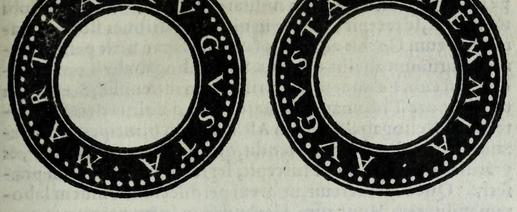 An illustration from Epitome thesavri antiqvitatvm, hoc est, Impp. Rom. orientalivm et occidentalivm iconum : ex antiquis numismatibus quam fidelissime deliniatarum, ex Musaeo Iacobi de Strada mantuani antiquarij, 1557, leaf 191