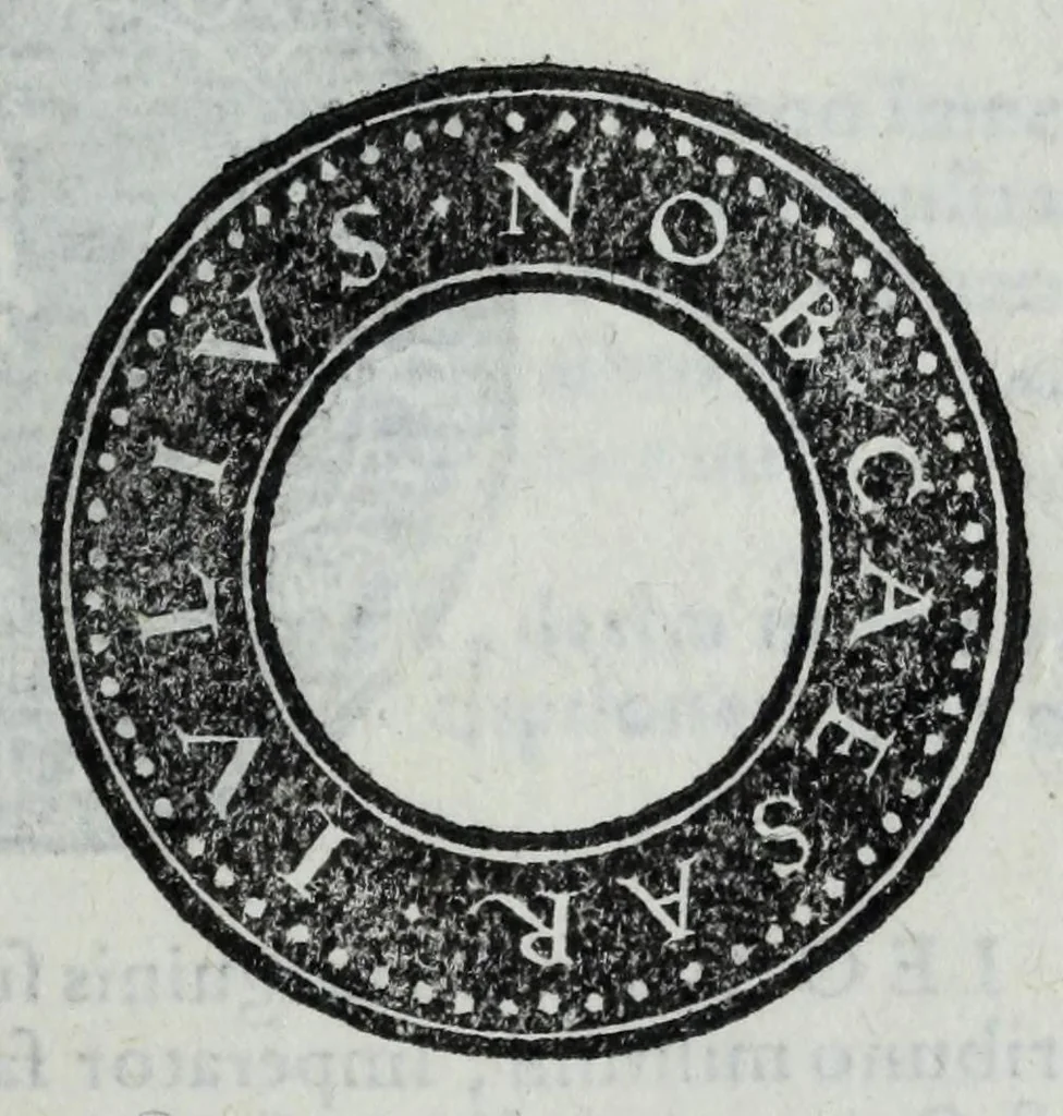 An illustration from Epitome thesavri antiqvitatvm, hoc est, Impp. Rom. orientalivm et occidentalivm iconum : ex antiquis numismatibus quam fidelissime deliniatarum, ex Musaeo Iacobi de Strada mantuani antiquarij, 1557, leaf 287