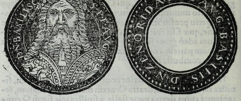 An illustration from Epitome thesavri antiqvitatvm, hoc est, Impp. Rom. orientalivm et occidentalivm iconum : ex antiquis numismatibus quam fidelissime deliniatarum, ex Musaeo Iacobi de Strada mantuani antiquarij, 1557, leaf 296