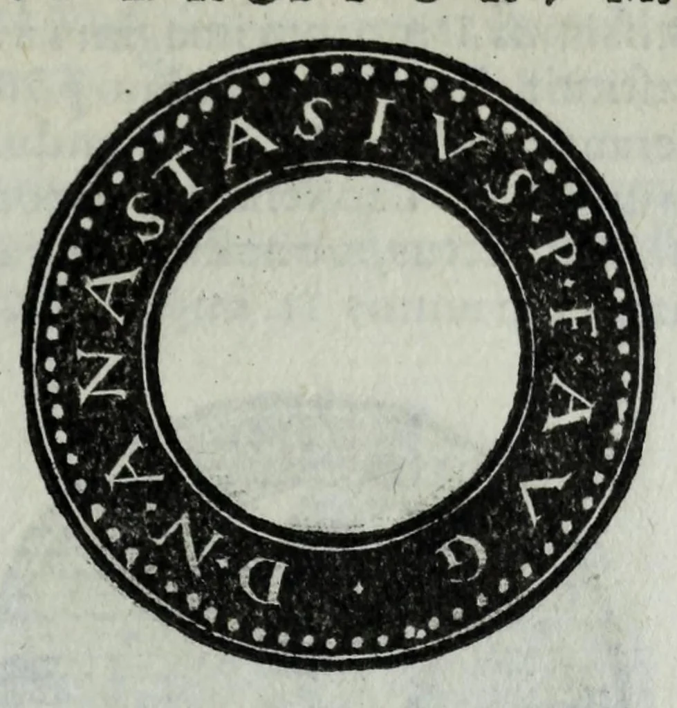 An illustration from Epitome thesavri antiqvitatvm, hoc est, Impp. Rom. orientalivm et occidentalivm iconum : ex antiquis numismatibus quam fidelissime deliniatarum, ex Musaeo Iacobi de Strada mantuani antiquarij, 1557, leaf 315