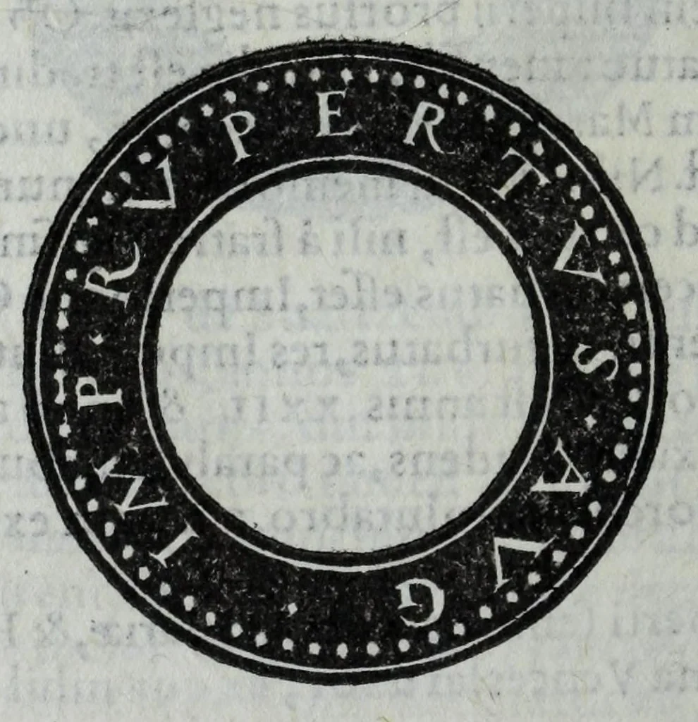 An illustration from Epitome thesavri antiqvitatvm, hoc est, Impp. Rom. orientalivm et occidentalivm iconum : ex antiquis numismatibus quam fidelissime deliniatarum, ex Musaeo Iacobi de Strada mantuani antiquarij, 1557, leaf 402