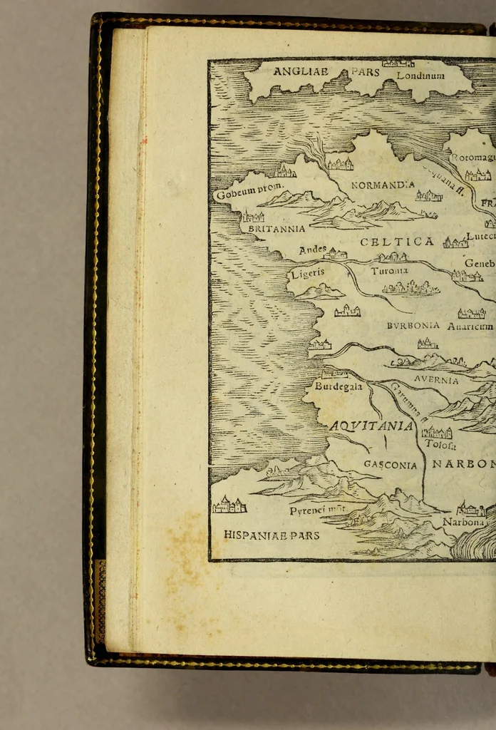 An illustration from Epitome trium terrae partium, Asiae, Africae et Europæ : compendiariam locorum descriptionem continens, præcipue autem quorum in Actis Lucas, passim autem euangelistæ & apostoli meminere. : Ab ipso authore dilige[n]ter recognita, & multis in locis aucta. : Cum addito in fronte libri elencho regionum, urbium, amnium, insularum, quoru[m] Nouo Testamento fit mentio, quo expeditius pius lector quæ uelit, inuenire queat., 1548, leaf 28