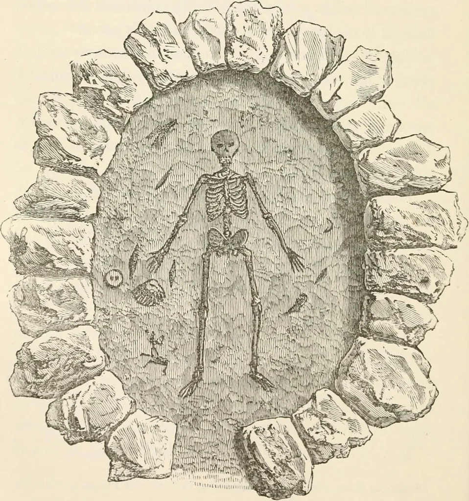 An illustration from The epoch of the mammoth and the apparition of man upon the earth, 1878, leaf 128