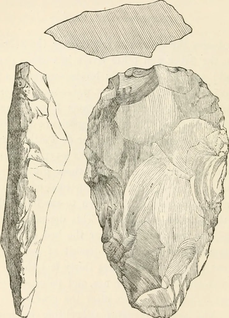 An illustration from The epoch of the mammoth and the apparition of man upon the earth, 1878, leaf 144