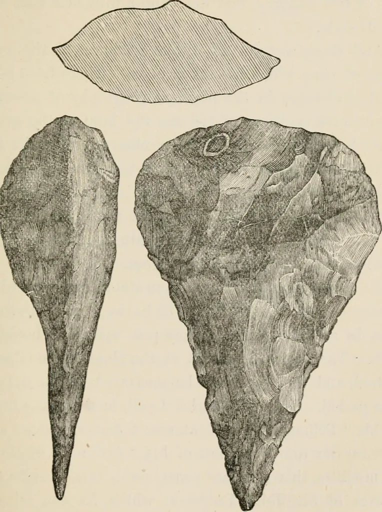 An illustration from The epoch of the mammoth and the apparition of man upon the earth, 1878, leaf 145