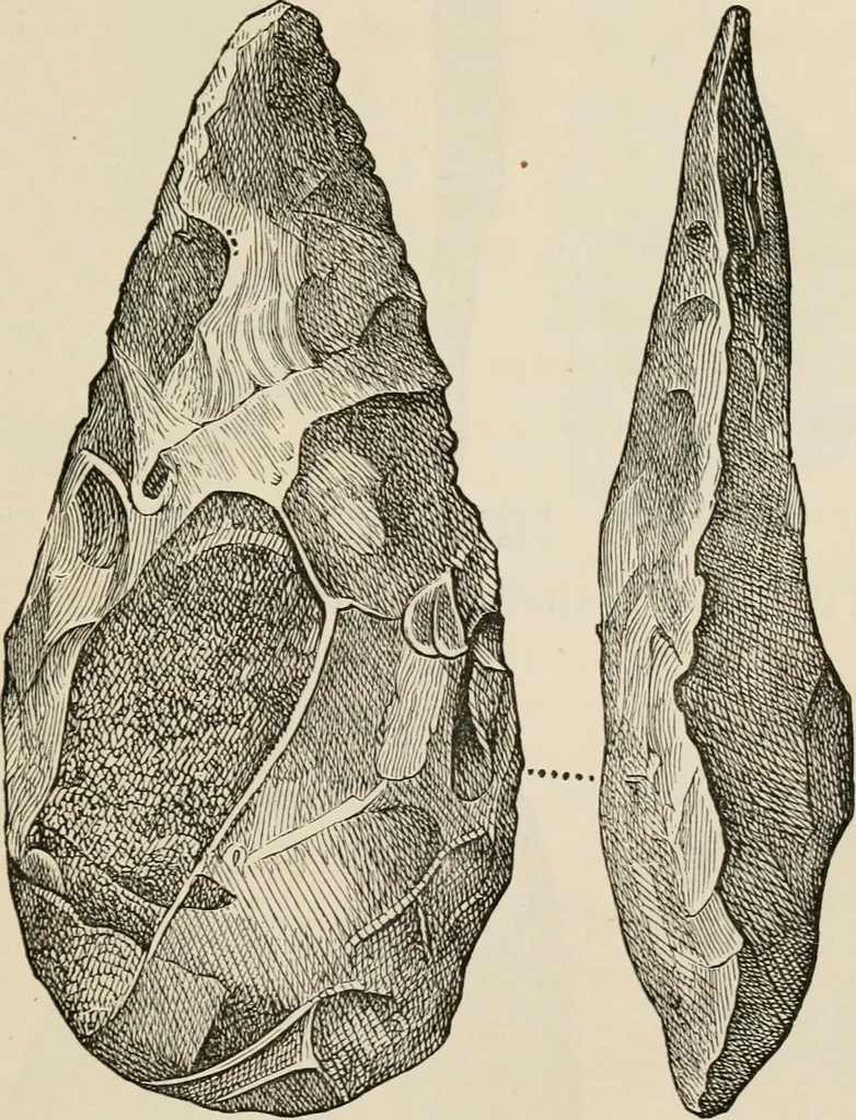 An illustration from The epoch of the mammoth and the apparition of man upon the earth, 1878, leaf 63