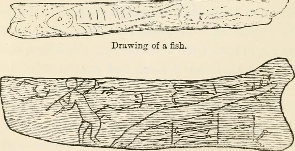 An illustration from The epoch of the mammoth and the apparition of man upon the earth, 1878, leaf 90