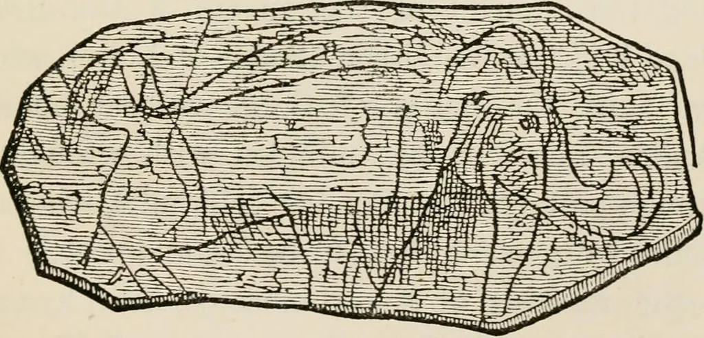 An illustration from The epoch of the mammoth and the apparition of man upon the earth, 1878, leaf 93