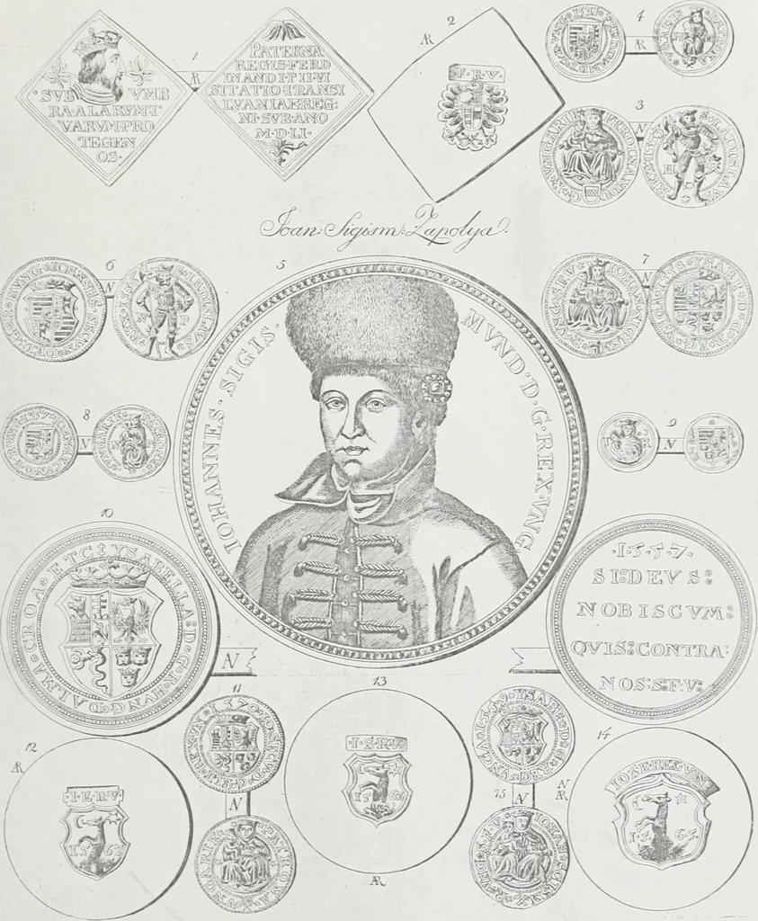 An illustration from Erdély érmei, képatlasszal. A.M. Tudom. Akadémia kiad, 1862, leaf 212