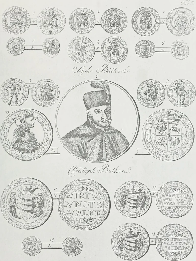 An illustration from Erdély érmei, képatlasszal. A.M. Tudom. Akadémia kiad, 1862, leaf 214