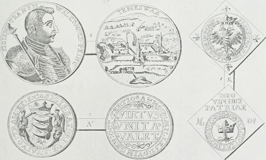 An illustration from Erdély érmei, képatlasszal. A.M. Tudom. Akadémia kiad, 1862, leaf 216