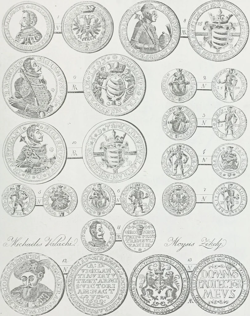 An illustration from Erdély érmei, képatlasszal. A.M. Tudom. Akadémia kiad, 1862, leaf 218