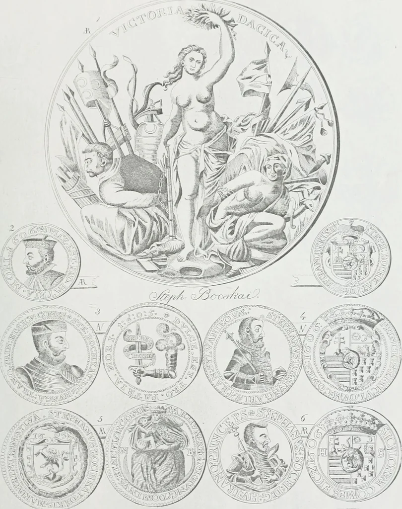 An illustration from Erdély érmei, képatlasszal. A.M. Tudom. Akadémia kiad, 1862, leaf 222