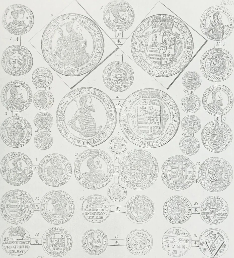 An illustration from Erdély érmei, képatlasszal. A.M. Tudom. Akadémia kiad, 1862, leaf 228