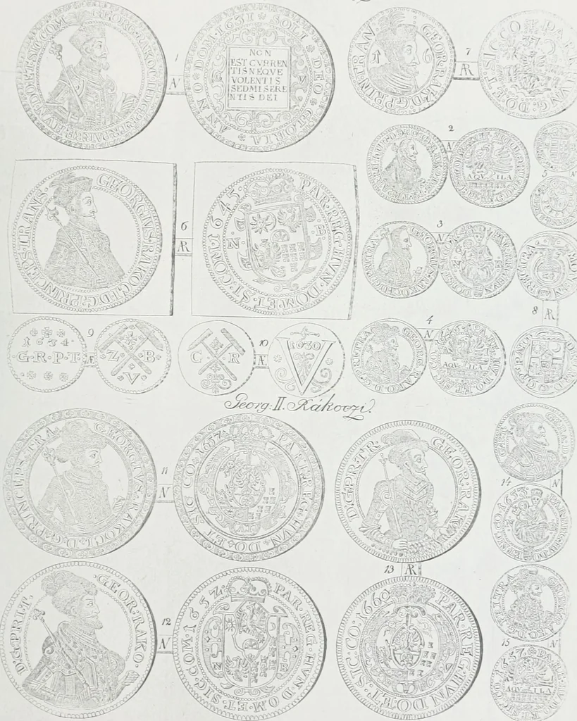 An illustration from Erdély érmei, képatlasszal. A.M. Tudom. Akadémia kiad, 1862, leaf 230