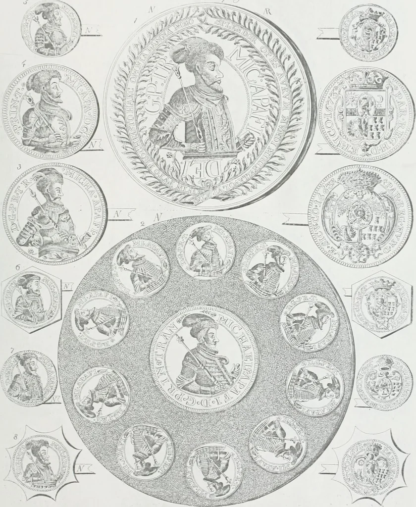 An illustration from Erdély érmei, képatlasszal. A.M. Tudom. Akadémia kiad, 1862, leaf 234