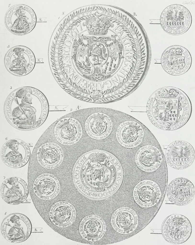 An illustration from Erdély érmei, képatlasszal. A.M. Tudom. Akadémia kiad, 1862, leaf 236
