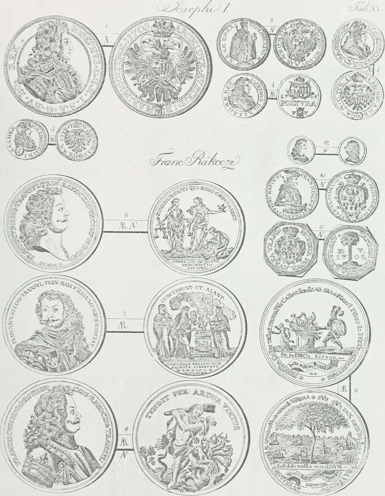 An illustration from Erdély érmei, képatlasszal. A.M. Tudom. Akadémia kiad, 1862, leaf 240