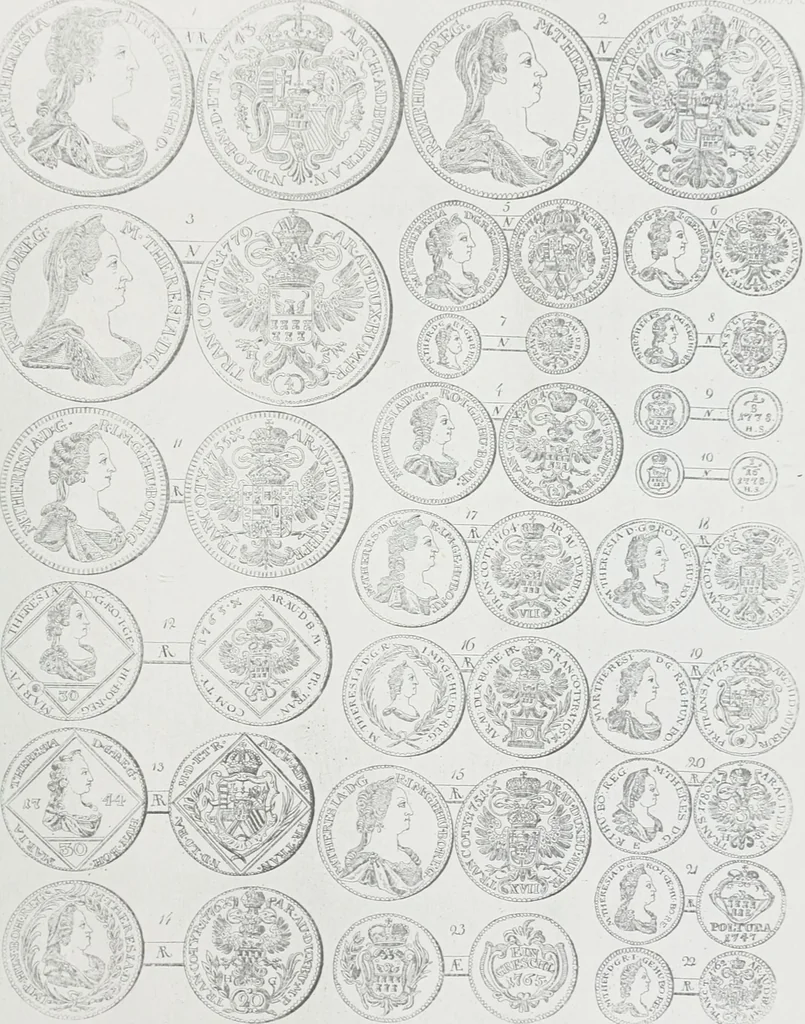 An illustration from Erdély érmei, képatlasszal. A.M. Tudom. Akadémia kiad, 1862, leaf 250