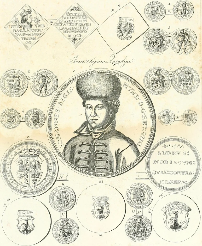 An illustration from Erdély érmei, képatlasszal. A.M. Tudom. Akadémia kiad, 1862, leaf 16