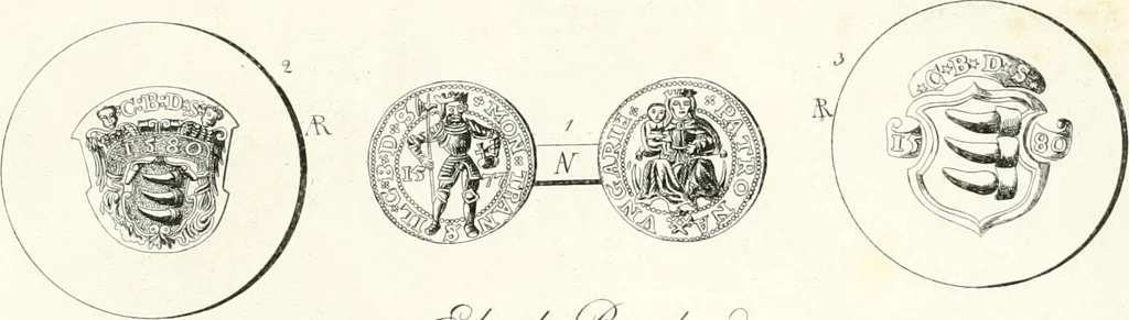 An illustration from Erdély érmei, képatlasszal. A.M. Tudom. Akadémia kiad, 1862, leaf 20