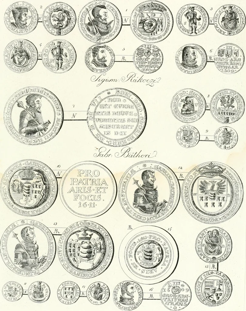 An illustration from Erdély érmei, képatlasszal. A.M. Tudom. Akadémia kiad, 1862, leaf 28