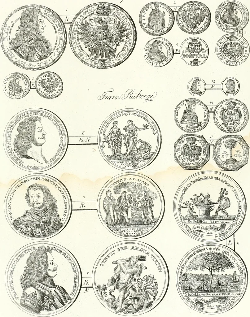 An illustration from Erdély érmei, képatlasszal. A.M. Tudom. Akadémia kiad, 1862, leaf 44