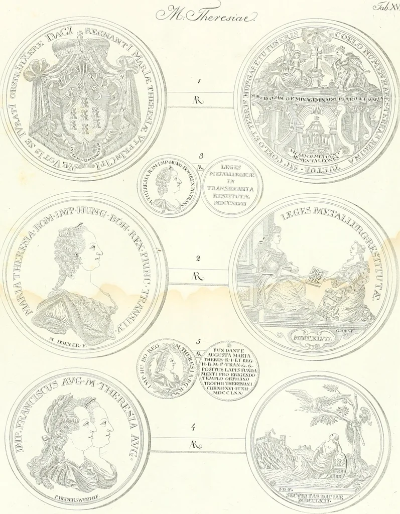 An illustration from Erdély érmei, képatlasszal. A.M. Tudom. Akadémia kiad, 1862, leaf 48
