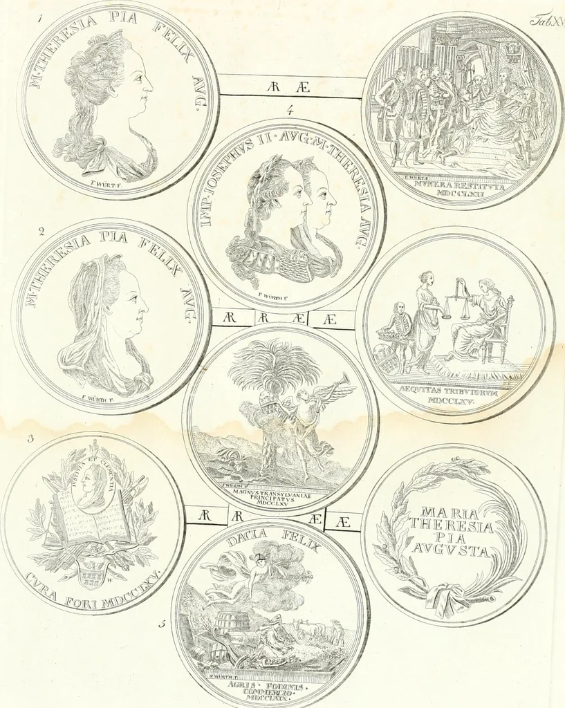 An illustration from Erdély érmei, képatlasszal. A.M. Tudom. Akadémia kiad, 1862, leaf 50