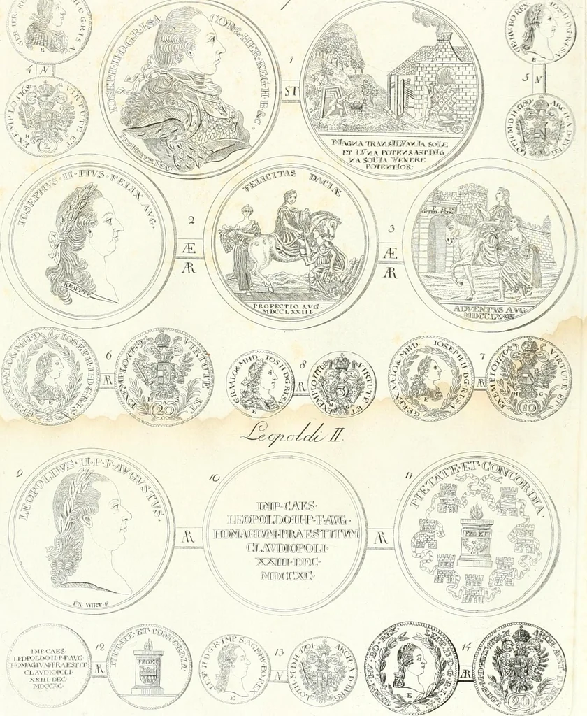 An illustration from Erdély érmei, képatlasszal. A.M. Tudom. Akadémia kiad, 1862, leaf 54