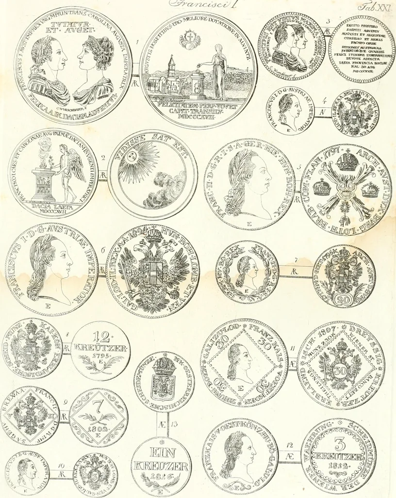 An illustration from Erdély érmei, képatlasszal. A.M. Tudom. Akadémia kiad, 1862, leaf 56