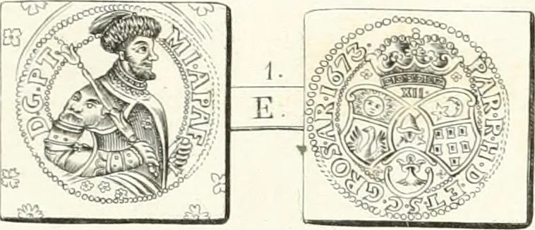 An illustration from Erdély érmei, képatlasszal. A.M. Tudom. Akadémia kiad, 1862, leaf 62