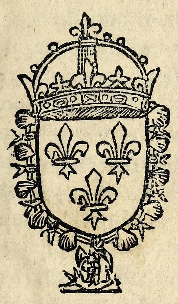 An illustration from Erection de l'office dv recepvevr general de tous les exploictz & amendes, tant de la court de Parlement, que de tous les sieges presidiaulx, estans du ressort d'icelle., 1552, leaf 5