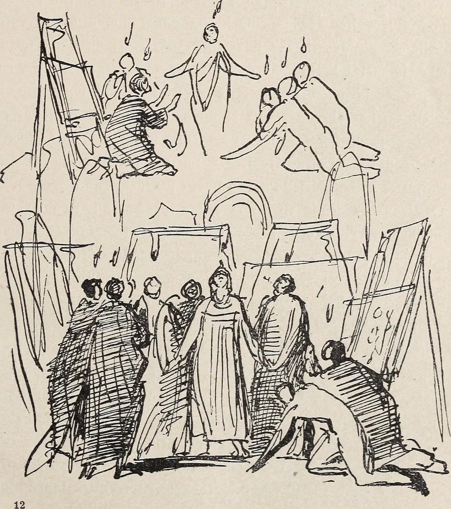 An illustration from Erinnerungen an Wilhelm von Kaulbach und sein Haus : mit Briefen und hundertsechzig Abbildungen, 1921, leaf 205