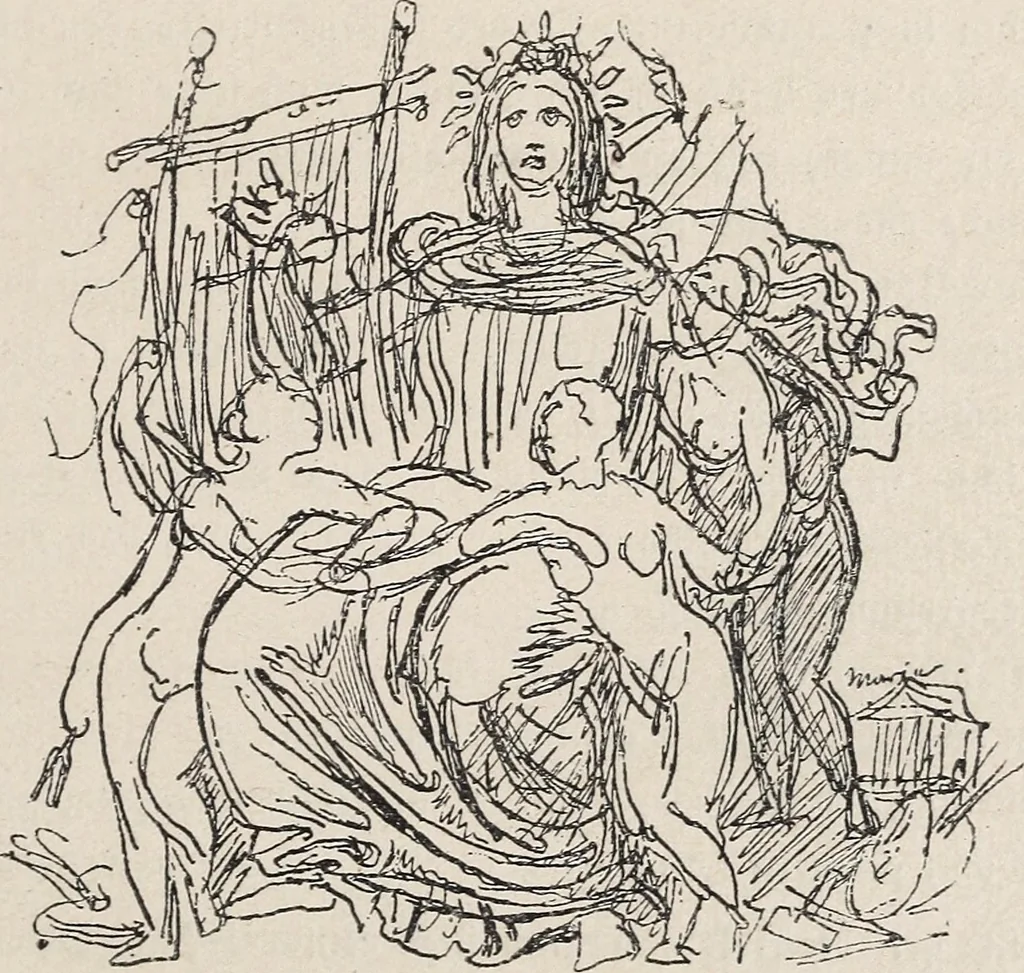 An illustration from Erinnerungen an Wilhelm von Kaulbach und sein Haus : mit Briefen und hundertsechzig Abbildungen, 1921, leaf 347