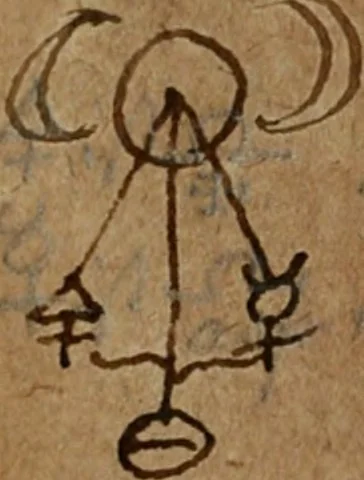 An illustration from Eröffnetes philosophisches Vatter-Hertz : so bey heutiger Ausbreitung (nach Theophrastischer Aussage) des Sternflüchtigen Blumengeruchs der hohen Göttl. Gnaden-Gab der Universal-Medicin nicht länger hat können verschlossen bleiben ..., 1742, leaf 27