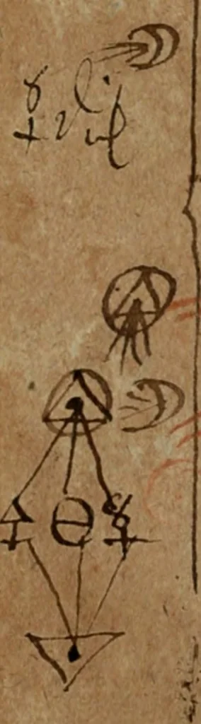 An illustration from Eröffnetes philosophisches Vatter-Hertz : so bey heutiger Ausbreitung (nach Theophrastischer Aussage) des Sternflüchtigen Blumengeruchs der hohen Göttl. Gnaden-Gab der Universal-Medicin nicht länger hat können verschlossen bleiben ..., 1742, leaf 45