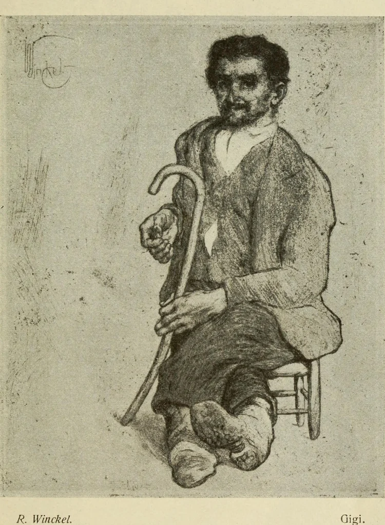 An illustration from Erstes Verzeichnis der Radierunger, Lithographien und Holzschnitte moderner Graphiker : welche meist in Handdrucken und signiert auf der Vertriebsstelle vorrätig sind, 1904, leaf 20