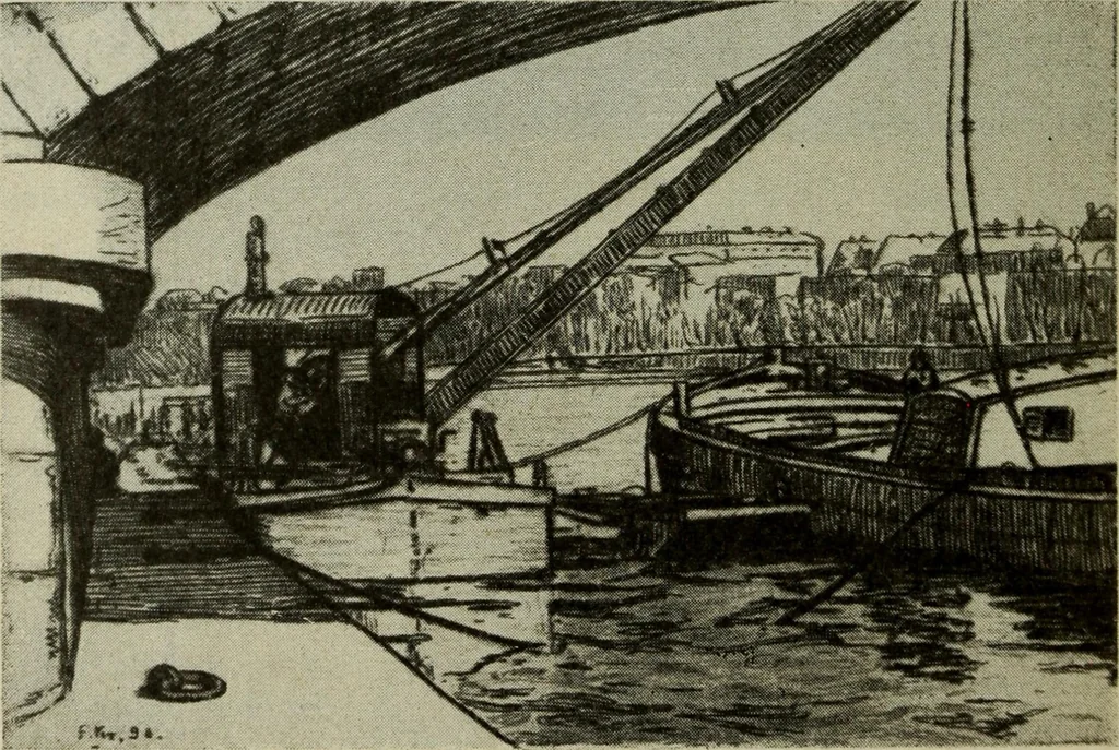 An illustration from Erstes Verzeichnis der Radierunger, Lithographien und Holzschnitte moderner Graphiker : welche meist in Handdrucken und signiert auf der Vertriebsstelle vorrätig sind, 1904, leaf 55