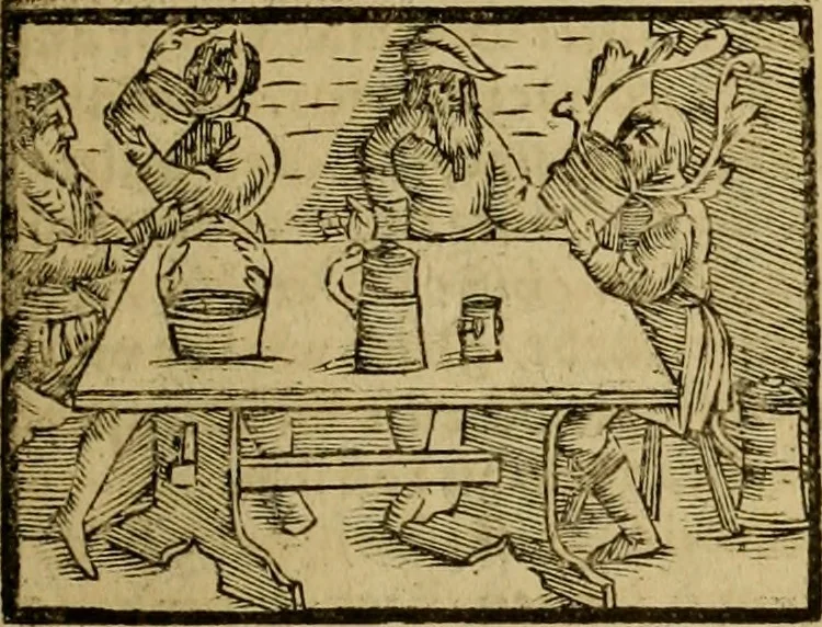 An illustration from Erste Theil der Hoffhaltung des Türckhischen Keysers vnd Othomañischen Reichs Beschreibung : darinn nicht allein der Türcken Empter ... sonder auch aller Türckischen Keysern Namen, Thaten, Krieg vnd Handel, so sie wider die Christen vnd Heyden haben verbracht, biss auff diss M.D.LXXVIII. Jar erstreckt vnd aussgeführet, auff das fleissigst verzeichnet vnd beschrieben : dessgleichen von der Türcken Aberglauben, Religion, Gottesdienst vnd Ceremonien ... : der ander Theil, wahrhaffte Beschreibung aller namhafften Geschichten, Thaten, Handlungen, Krieg ... so sich zwischen den Turcken vnd Christen vom Jar M.D.XX. biss auff das M.D.LXXVIII. Jar ... haben verloffen vnd zugetragen, 1578, leaf 100