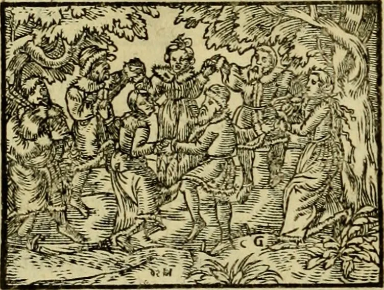 An illustration from Erste Theil der Hoffhaltung des Türckhischen Keysers vnd Othomañischen Reichs Beschreibung : darinn nicht allein der Türcken Empter ... sonder auch aller Türckischen Keysern Namen, Thaten, Krieg vnd Handel, so sie wider die Christen vnd Heyden haben verbracht, biss auff diss M.D.LXXVIII. Jar erstreckt vnd aussgeführet, auff das fleissigst verzeichnet vnd beschrieben : dessgleichen von der Türcken Aberglauben, Religion, Gottesdienst vnd Ceremonien ... : der ander Theil, wahrhaffte Beschreibung aller namhafften Geschichten, Thaten, Handlungen, Krieg ... so sich zwischen den Turcken vnd Christen vom Jar M.D.XX. biss auff das M.D.LXXVIII. Jar ... haben verloffen vnd zugetragen, 1578, leaf 107