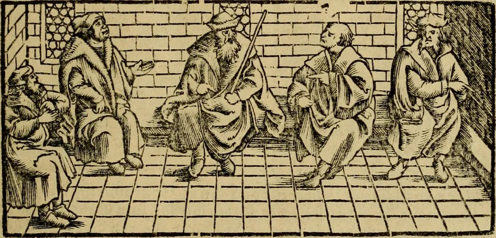 An illustration from Erste Theil der Hoffhaltung des Türckhischen Keysers vnd Othomañischen Reichs Beschreibung : darinn nicht allein der Türcken Empter ... sonder auch aller Türckischen Keysern Namen, Thaten, Krieg vnd Handel, so sie wider die Christen vnd Heyden haben verbracht, biss auff diss M.D.LXXVIII. Jar erstreckt vnd aussgeführet, auff das fleissigst verzeichnet vnd beschrieben : dessgleichen von der Türcken Aberglauben, Religion, Gottesdienst vnd Ceremonien ... : der ander Theil, wahrhaffte Beschreibung aller namhafften Geschichten, Thaten, Handlungen, Krieg ... so sich zwischen den Turcken vnd Christen vom Jar M.D.XX. biss auff das M.D.LXXVIII. Jar ... haben verloffen vnd zugetragen, 1578, leaf 116