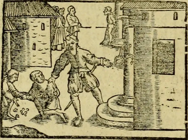 An illustration from Erste Theil der Hoffhaltung des Türckhischen Keysers vnd Othomañischen Reichs Beschreibung : darinn nicht allein der Türcken Empter ... sonder auch aller Türckischen Keysern Namen, Thaten, Krieg vnd Handel, so sie wider die Christen vnd Heyden haben verbracht, biss auff diss M.D.LXXVIII. Jar erstreckt vnd aussgeführet, auff das fleissigst verzeichnet vnd beschrieben : dessgleichen von der Türcken Aberglauben, Religion, Gottesdienst vnd Ceremonien ... : der ander Theil, wahrhaffte Beschreibung aller namhafften Geschichten, Thaten, Handlungen, Krieg ... so sich zwischen den Turcken vnd Christen vom Jar M.D.XX. biss auff das M.D.LXXVIII. Jar ... haben verloffen vnd zugetragen, 1578, leaf 119